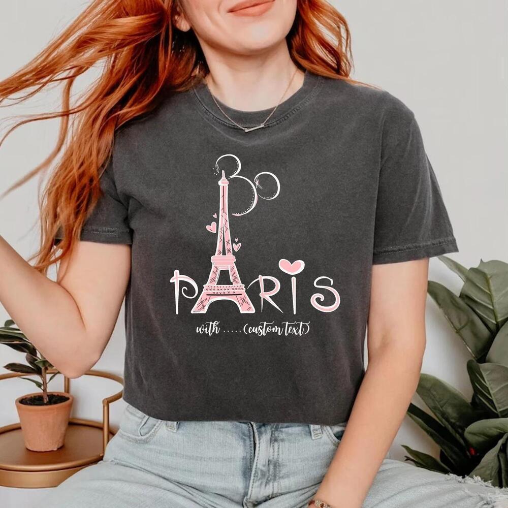 Mickey Paris Custom T Shirt, Custom Name Shirt, Paris Eiffel Tower Shirt